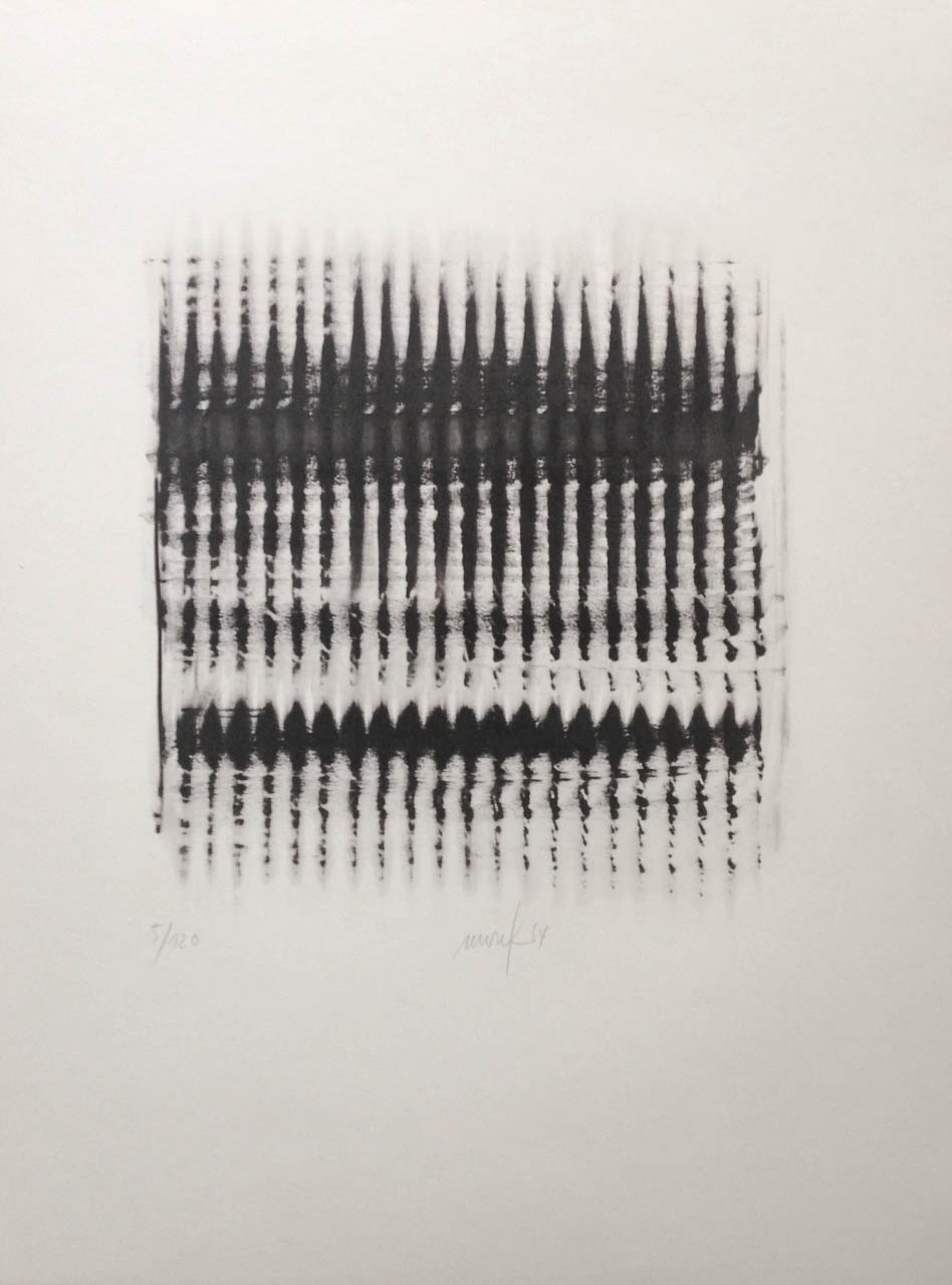 Vibration  - Schwarzer Lichtdruck auf Büttenpapier - 1963/64 - 60 x 47 cm - 120 Exemplare
